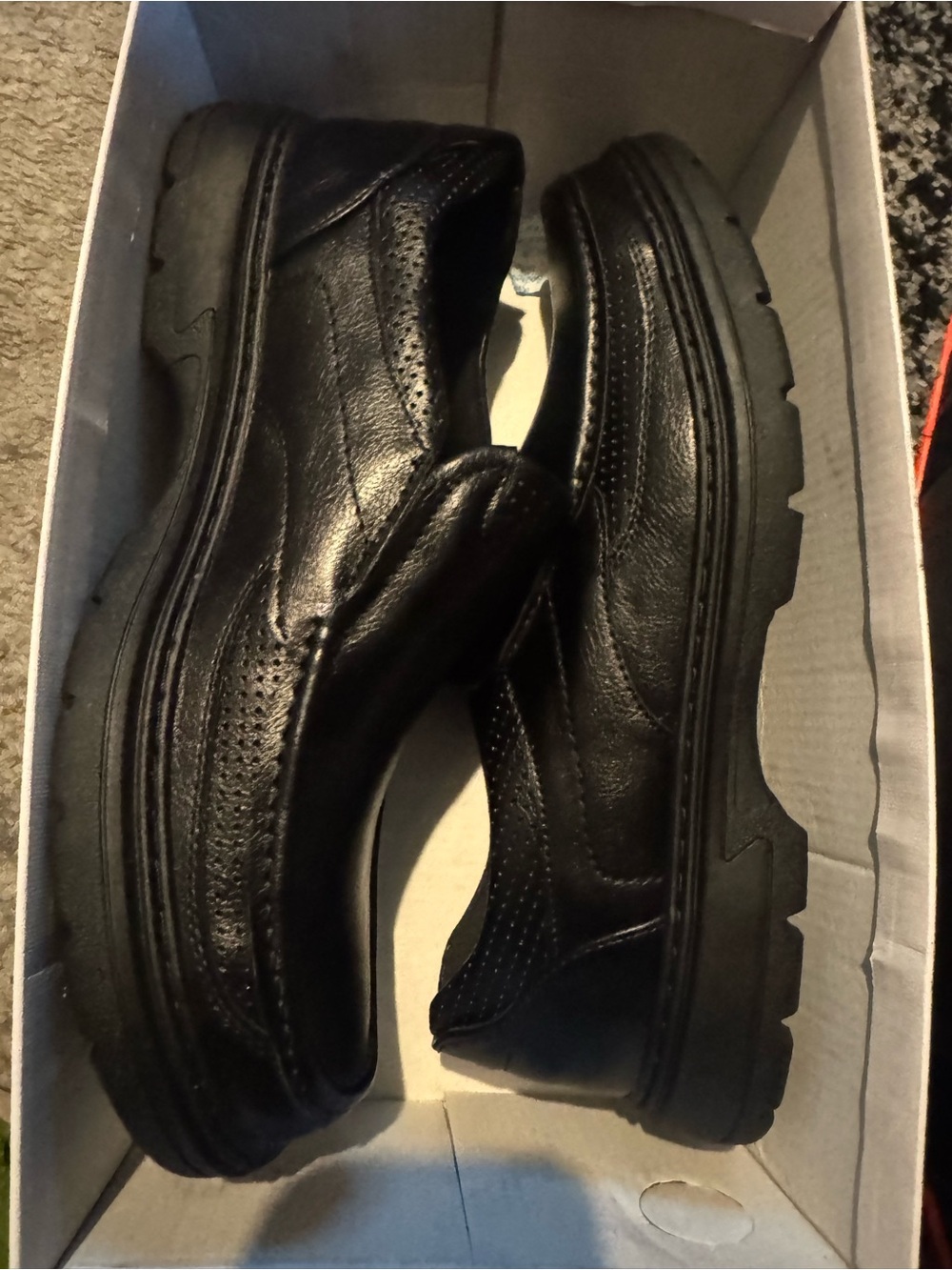 Men's Black Leather Slip-On Casual Loafers